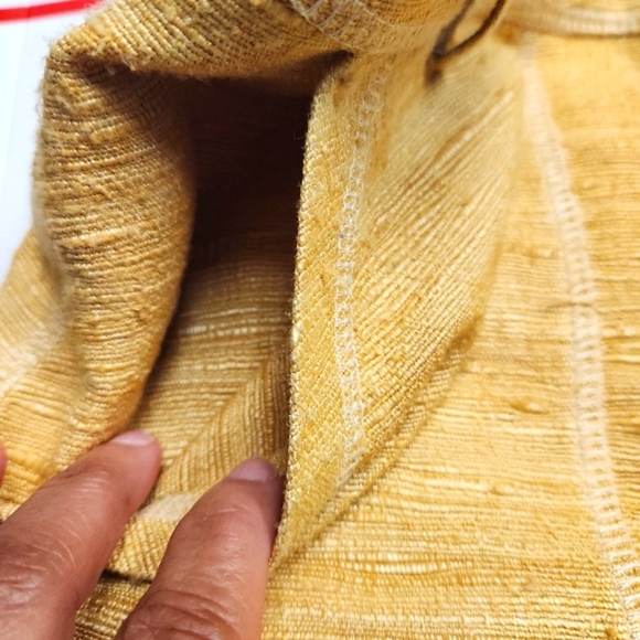 MOSCHINO COUTURE Vintage Yellow Mustard Silk Linen Blend Knit Mini Skirt SZ 6 - Picture 11 of 16